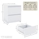 image 3 of Vida Designs Denver 2 Drawer Bedside Chest Cabinet Table Nightstand, White
