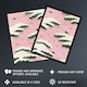 image 2 of Pink Sky With Clouds and Birds Vintage Wall Art Print Bijutsukai 18x24"