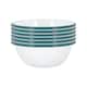 image 1 of Argon Tableware White Enamel Bowls - 16cm - Green - Pack of 6 Green