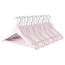 Harbour Housewares Wooden Children's Coat Hangers - Light Pink - Pack of 30