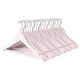 image 1 of Harbour Housewares Wooden Children's Coat Hangers - Light Pink - Pack of 30