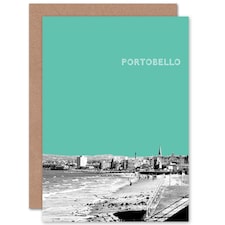 Portobello Edinburgh Scottish Landmark Teal Scottish Scotland Card