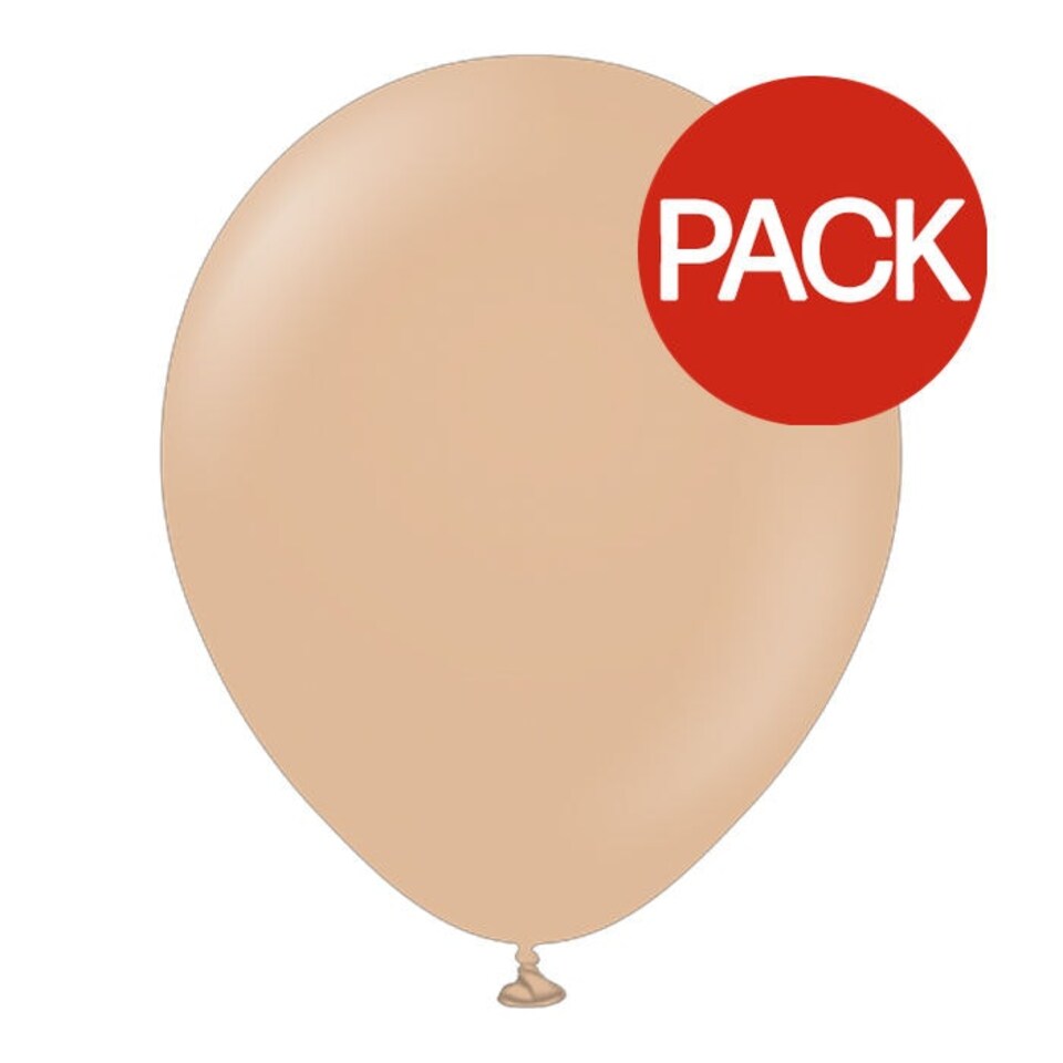 Kalisan Latex Retro Balloons (Pack of 2) - Desert Sand - One Size