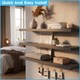 image 5 of Harbour Housewares 60cm Floating Wall Shelf - Photo Gallery Bookshelf Wall Shelves for Storage & Display | Black | Black | 3