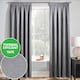 image 1 of Enhanced Living Matrix Grey Silver 90 x 72 inch (229x183cm) Tape Top Thermal Noise reducing Dim Out Curtains (PAIR)