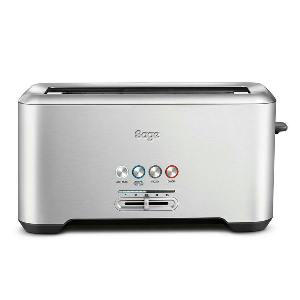 image 1 of Sage The 'A Bit More' Toaster 4 Slice, Brushed Stainless Steel Silver