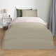 image 1 of OHS Coverless Reversible 10.5 Tog Duvet And Pillowcase Bedding Set, Single - Sage/Natural