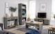 image 5 of Console TV Stand Television Unit Living Room Furniture Oak Solid | Grey