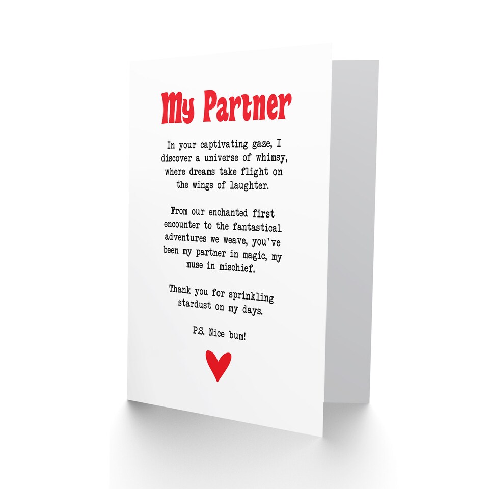 image 1 of Greeting Card Love Poem Whimsy Magic Partner Romantic Poetry