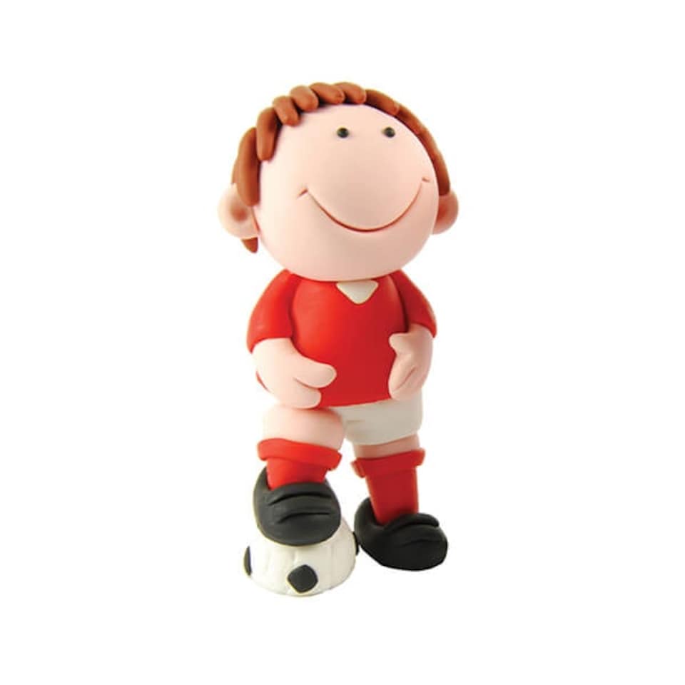 Anniversary House Footballer Resin Cake Toppers Red