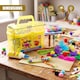 image 4 of The Magic Toy Shop 200 Piece Arts and Crafts Kit Yellow Carry Case Supplies Set
