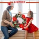 image 5 of Christmas Wreath, Artificial Door Wreath with LED Lights, Xmas Wreath