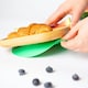 image 5 of Tiny Dining Bamboo Segmented Baby Weaning Plate & Fork Set - Green