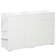 image 1 of HOMCOM High Gloss Frame Side Cabinet with 2 Door and 2 Drawer | Cream