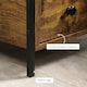 image 6 of HOMCOM Narrow End Table, Sofa Side Table with 2 Drawers Storage Shelf, Brown Brown