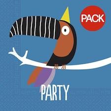 Procos Toucan Party Napkins (Pack of 20) - Blue - One Size