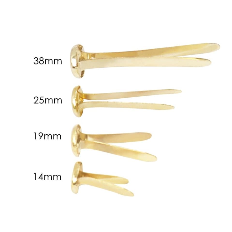 image 1 of Pack of 100 Paper Fasteners 25mm - Butterfly Clips