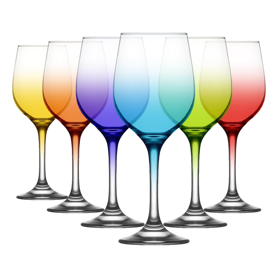 image 1 of LAV Fame Wine Glasses - 395ml - Full Colour - Pack of 6