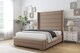 image 2 of Sloomy Sterling Mink Plush Bed Frame With Mattress With 50"  Upholstered Wingback Headboard 4' Small Double