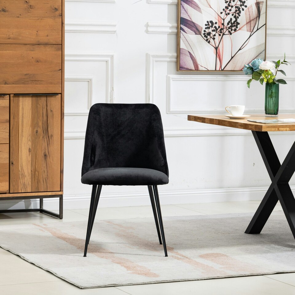 image 1 of Morandi Velvet Dining Chairs - Set of 2