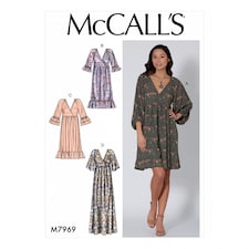McCall's 7969 Paper Sewing Pattern – Women’s Dress, Sizes Zz (L–XL–XXL), Easy