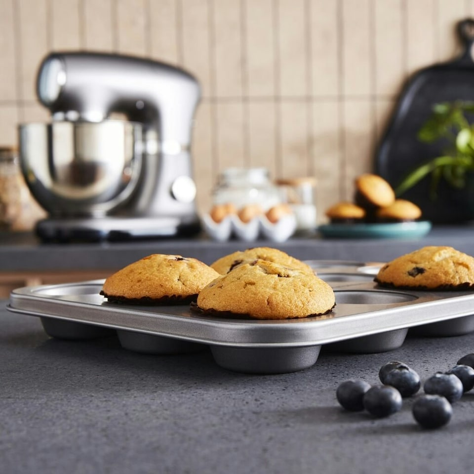 image 1 of Morphy Richards Muffin Tin, Square Cake Tin and 2lb Loaf Tin
