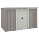 image 1 of Outsunny 9 x 4FT Metal Garden Storage Shed w/ 2 Door, Light Grey