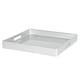 image 1 of Argon Tableware 3x Serving Trays - 33cm - Square Tray Metallic Decorative Breakfast Tray Melamine Food Tray | Silver | Silver | One Size | 3