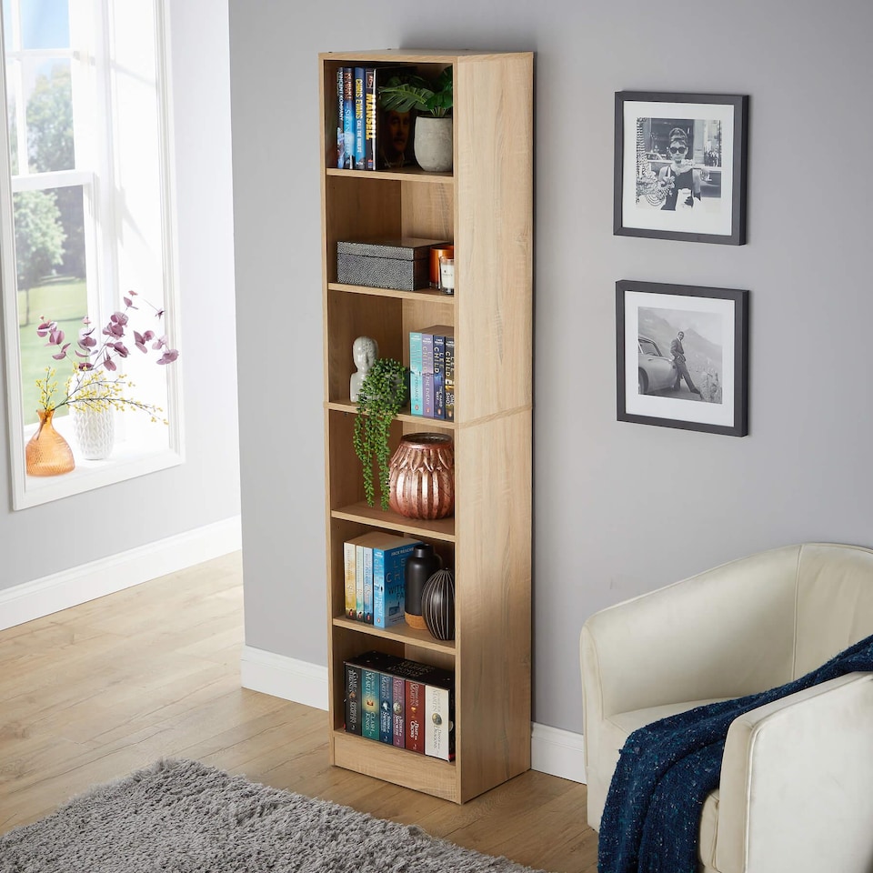 image 1 of Bookcase Display Shelf Freestanding Book Storage Unit Home Living Room Furniture | Brown