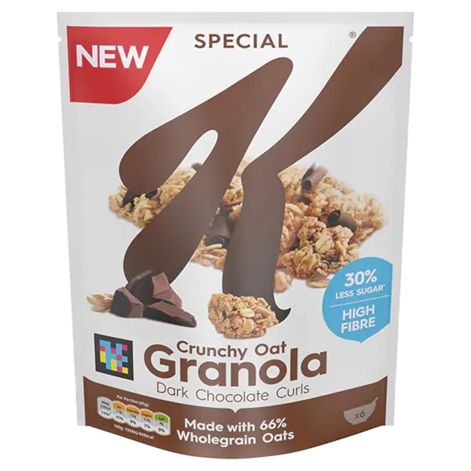 Kellogg's Special K Crunchy Oat Granola Dark Chocolate Curls 350g x 6