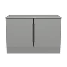 Lucca Compact 2 Door Cupboard in Dusk Grey (Ready Assembled) | Grey | Dusk Grey