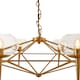 image 4 of Interiors by Premier Gold 8 Arm Geo Pendant Lamp, Mid Century Modern Glass Globe Ceiling Light, Glamorous Geometric Frame Pendant