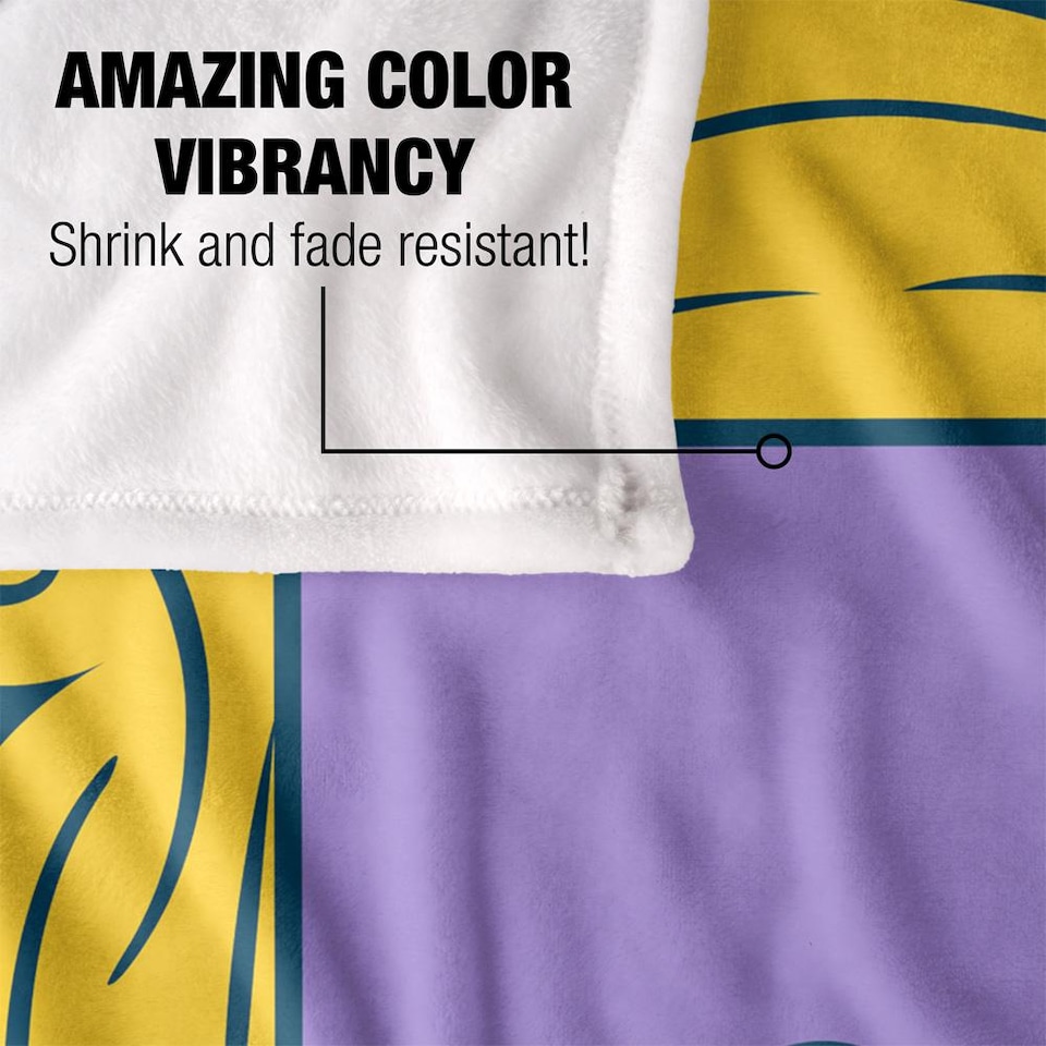 image 1 of Friends Silky Door Supersoft Blanket | Purple | Purple/Yellow | One Size | 1