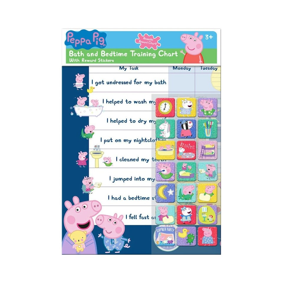 Peppa Pig Reward Sticker Chart - Multicoloured - One Size
