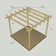 image 2 of Pergola and Decking Kit - L240 x W240 x H270 cm - Rustic Brown