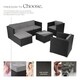 image 3 of Garden Furniture Set Lignano - modular outdoor sofa, 2 armchairs, coffee table | Black | black | 179 x 150 x 65 cm | 1