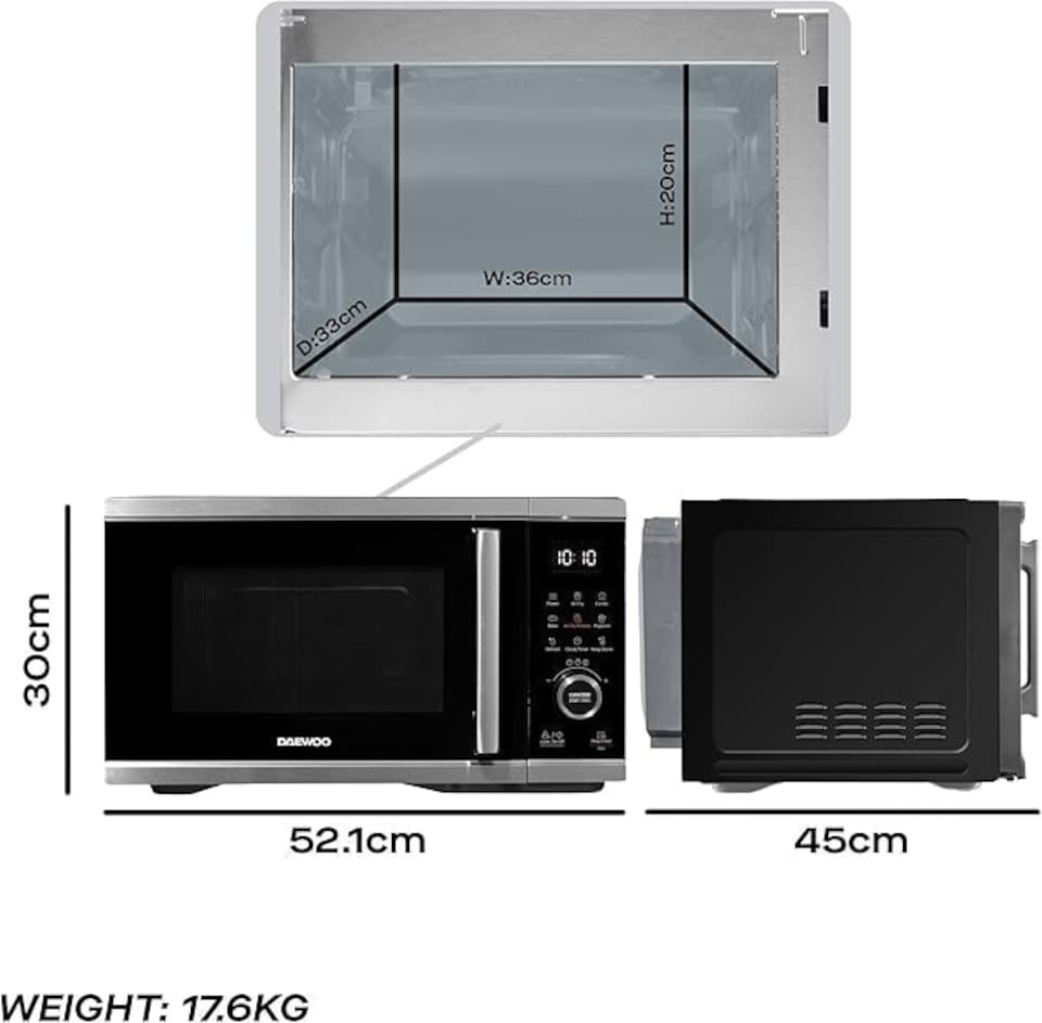 image 1 of Daewoo 26L Combination Air Fryer Microwave Oven Combo
