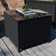 image 4 of Garden Vida Bali 2 Seater Rattan Set Chair Coffee Table Outdoor Garden Furniture, Black