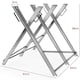 image 2 of Folding Chain Saw Horse Log Holder Sawing Cutting Stand Galvanized Metal Trestle