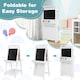 image 6 of COSTWAY Foldable Easel Kids 3-in-1 Double-sided Art Easel w/Chalkboard-White