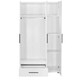 image 1 of Adore Matt White 3 Door 1 Drawer Combi Wardrobe with Shelves White