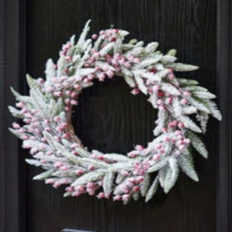 image 1 of Hampton Frosted Berries Wreath 50cm