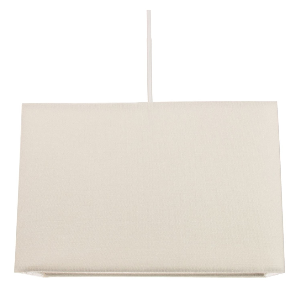image 1 of Contemporary and Stylish Soft Cream Linen Fabric Rectangular Lamp Shade | Cream | Cream | 1