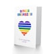 image 2 of My Amazing Lover Rainbow Stripes Love Heart Birthday Card