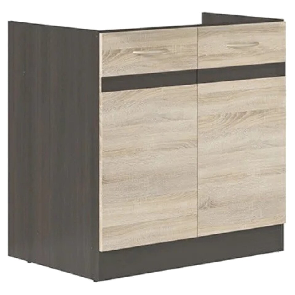 image 1 of Junona Kitchen Under Sink Cabinet Unit - Sonoma Oak W800xH820mm