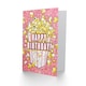 image 2 of Popcorn Bucket Pink Yellow Cinema Movie Party Birthday Card