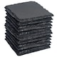 image 1 of Argon Tableware Square Slate Coasters - 10cm - Pack of 12