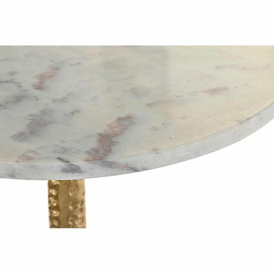 image 1 of Small Side Table DKD Home Decor White Golden 40 x 40 x 61 cm N/A