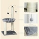 image 5 of PawHut 83cm Cat Tree Tower with Sisal Scratching Post Hammock Toy Grey