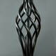 image 2 of ValueLights Memphis Satin Black Barley Twist Table Lamp with Frosted Alabaster Shade - Complete with 6w LED Bulb In Warm White